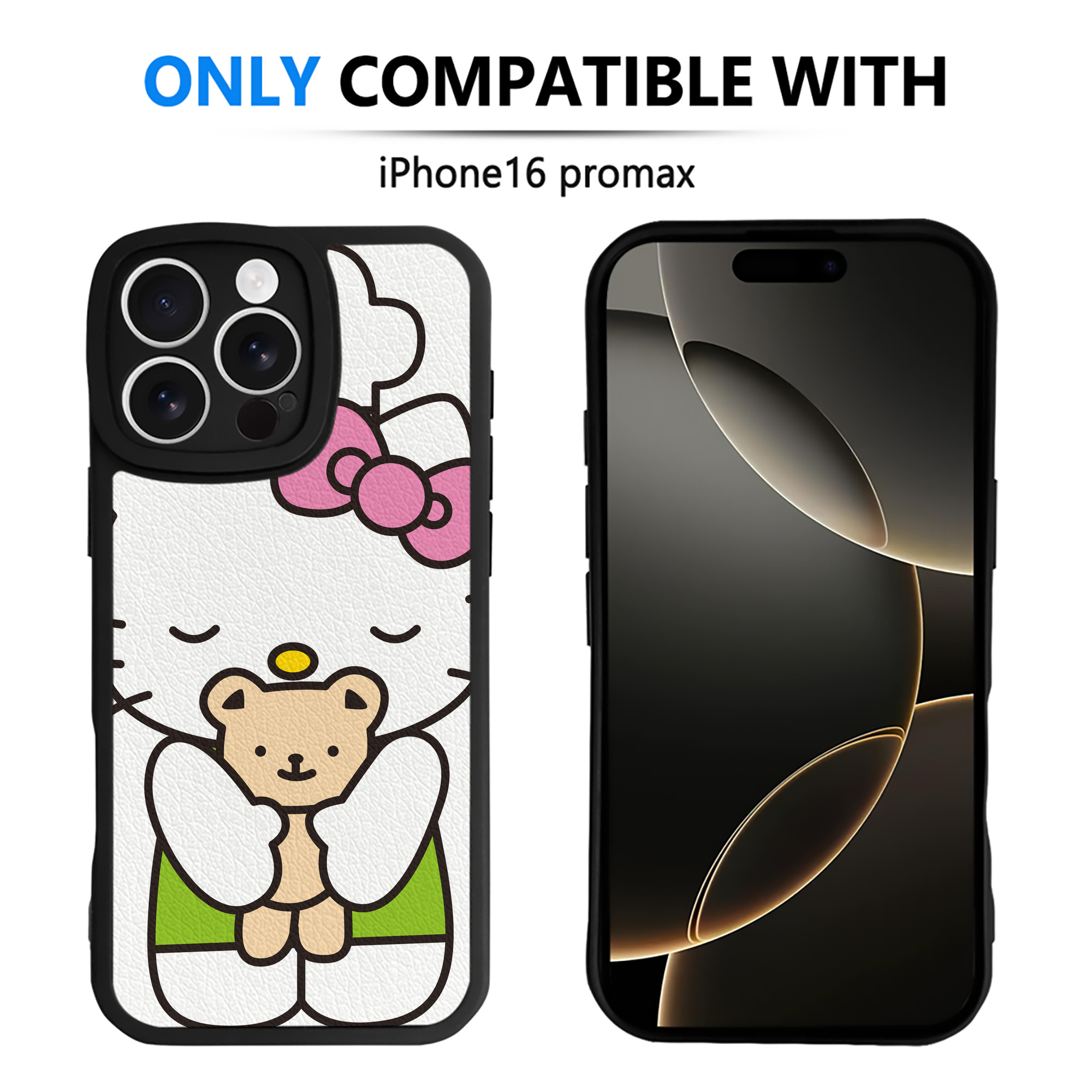 （画像用） Hello Kitty ハローキティ 【iPhone 16シリーズ対応】シリコンスマホケース（レザー調） 材質：シリコン